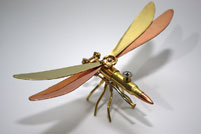 Metal Steampunk Dragonfly Sculptures - Arthrobots gallery